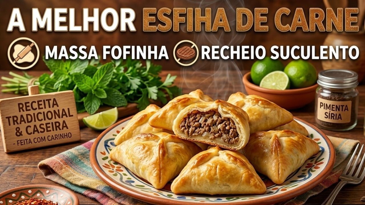 ESFIHA FÁCIL E DELICIOSA DE CARNE - MIL DELÍCIAS