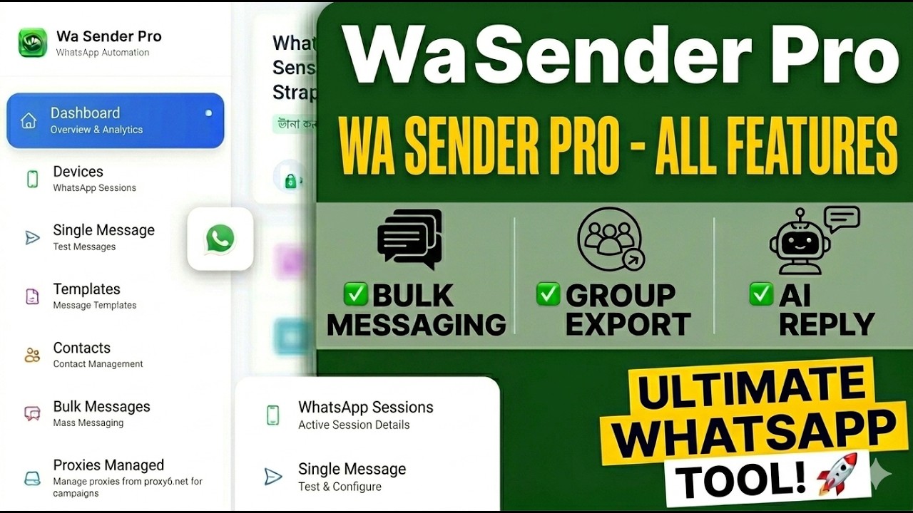 WA Sender Pro &ndash; Best WhatsApp Marketing Software for Bulk Messaging & Automation