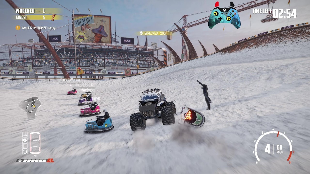 Wreckfest 26.02.14 Bugzilla Rampage Rush - The Maw Demolition Arena