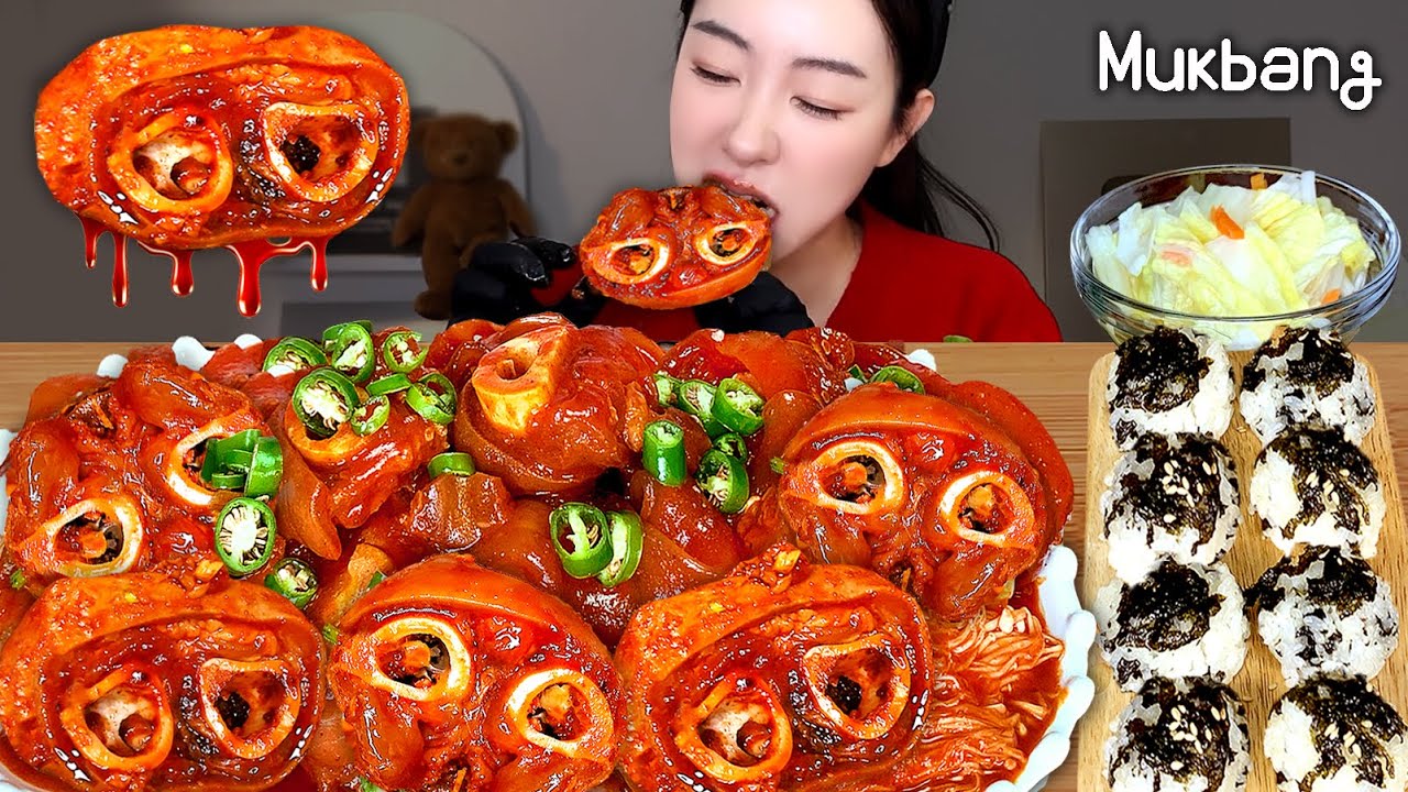 1년만에 다시만든 쫄깃쫜득 우족찜 먹방ㅣ너무 쉬운 우족찜 만들기ㅣSpicy Cow FeetㅣREAL SOUNDㅣASMR MUKBANG