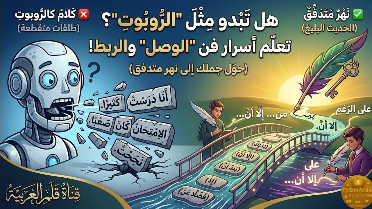 تعلم العربية: الدليل الكامل لفن الربط! (كيف تبني جسورا بين جملك وتتحدث كالمثقفين؟) ✨🌉