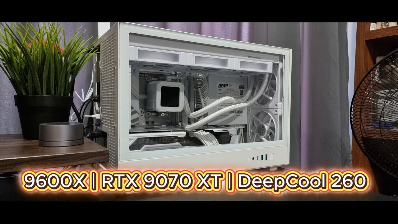 Ryzen 9600X + RX 9070 XT | White PC Build with Deepcool CH260 + DarkFlash Wave DV360S