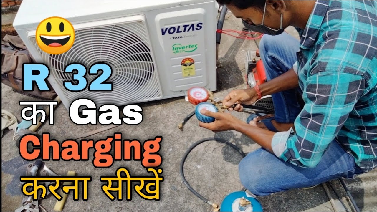 How to Gas Charging in AC | R32 Gas Charging Full Practical | Gas Charging in Ac | Abid Shaikh |