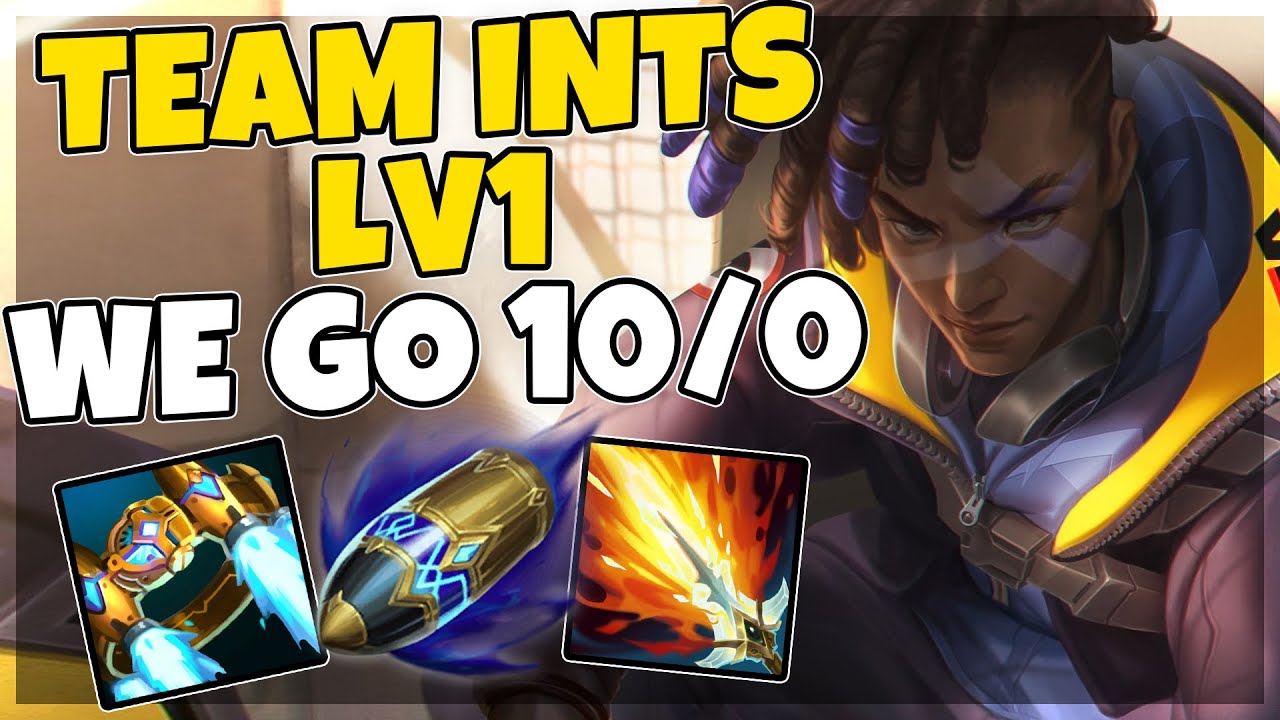 MY TEAM INTS LV1 , SO I WENT 10/0 WITH EKKO! (FULL GAMEPLAY)
