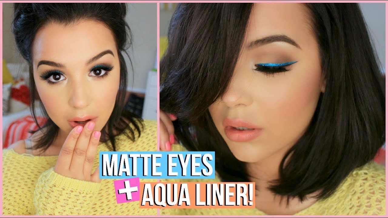 Matte Eyes + Aqua Liner for Spring // MakeupbyAmarie