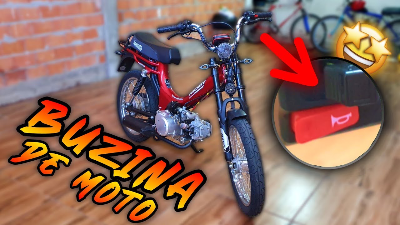 Como colocar buzina na moby 4 tempos !