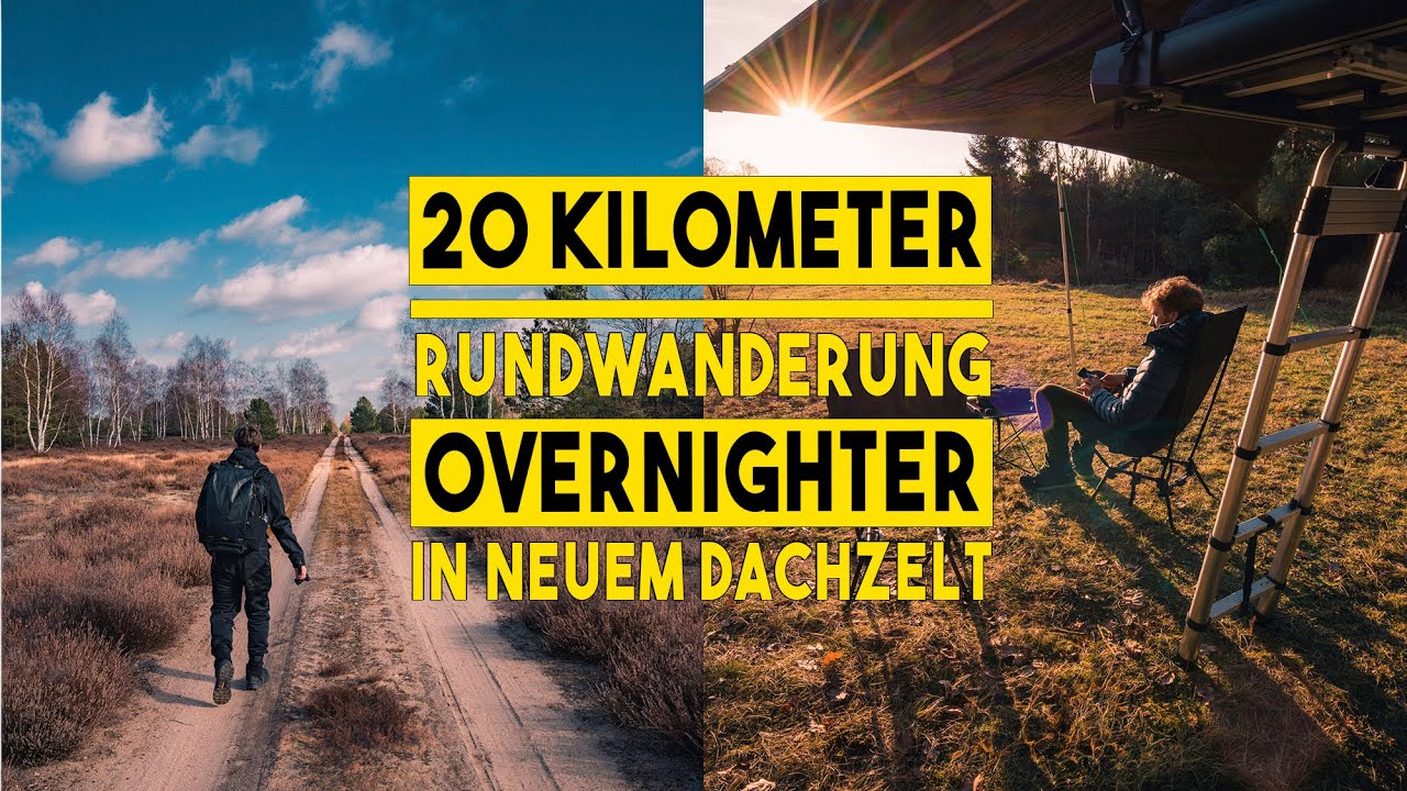 20KM Tagestour in der Heide und Overnighter im neuen Dachzelt