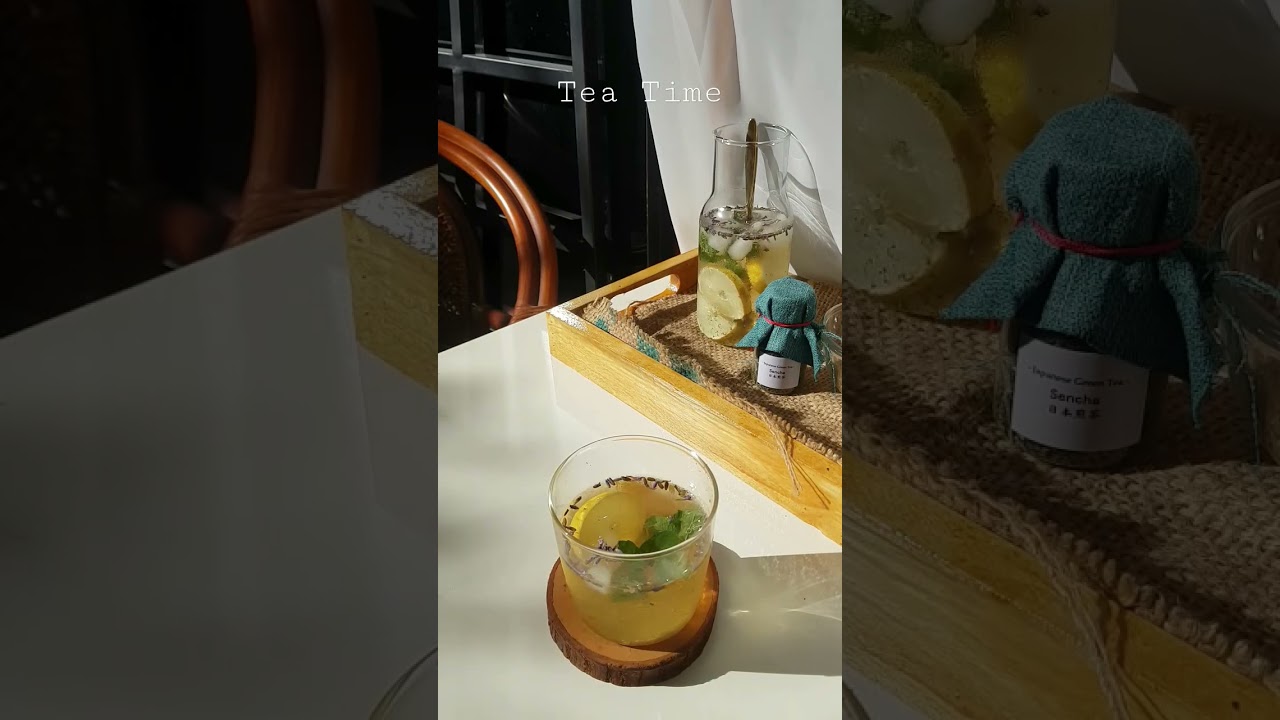 iced sencha with lavender and lemon #tea #teatime #icedtea #shorts