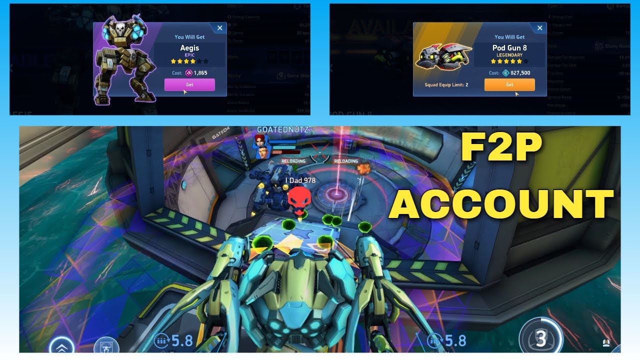 Aegis and Pod gun 8 Unlocked🥳| Mech Arena