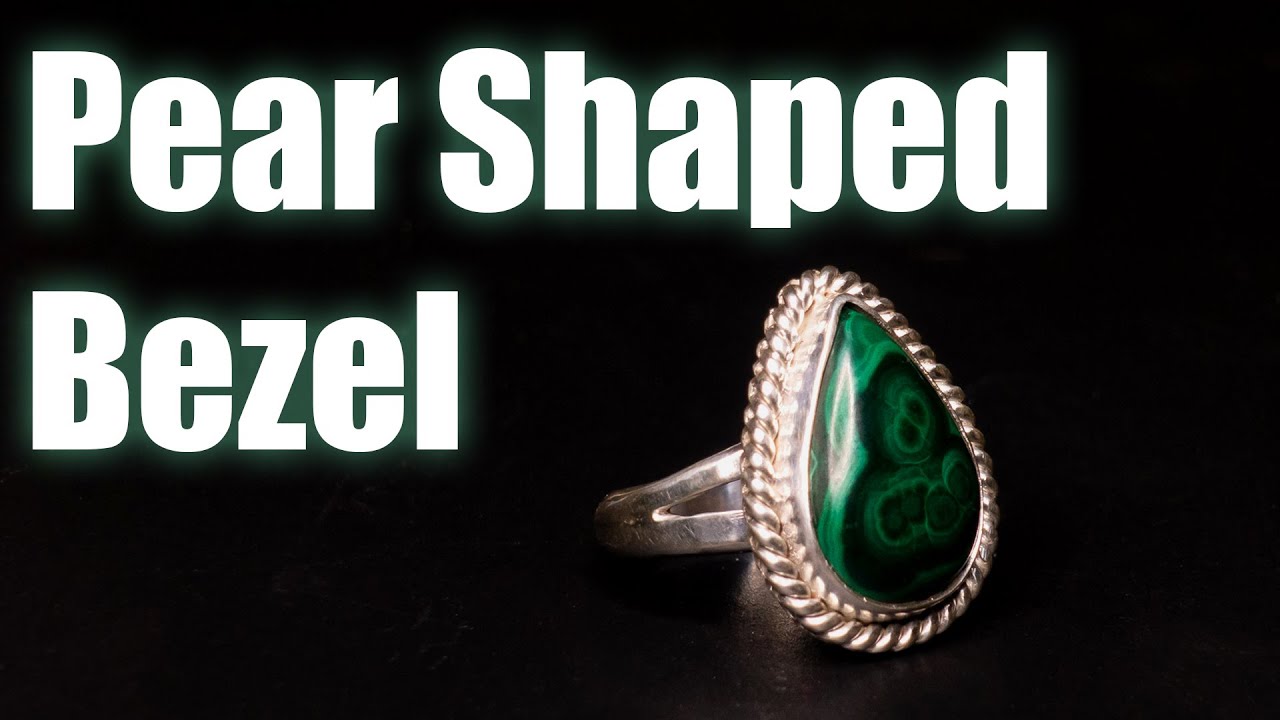 Pear Shaped Bezel Ring - Malachite