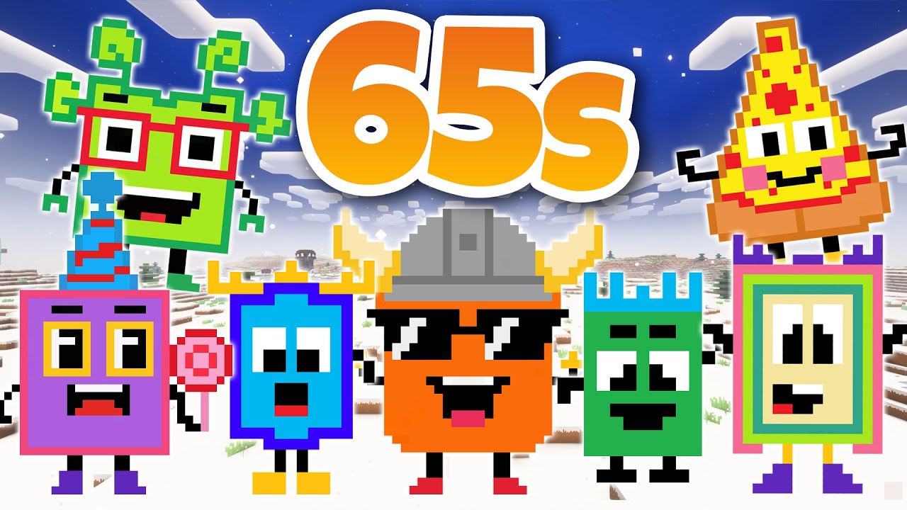 Песня «Счёт по 65» | Numberblocks Minecraft | Песня «Пропустить счёт»