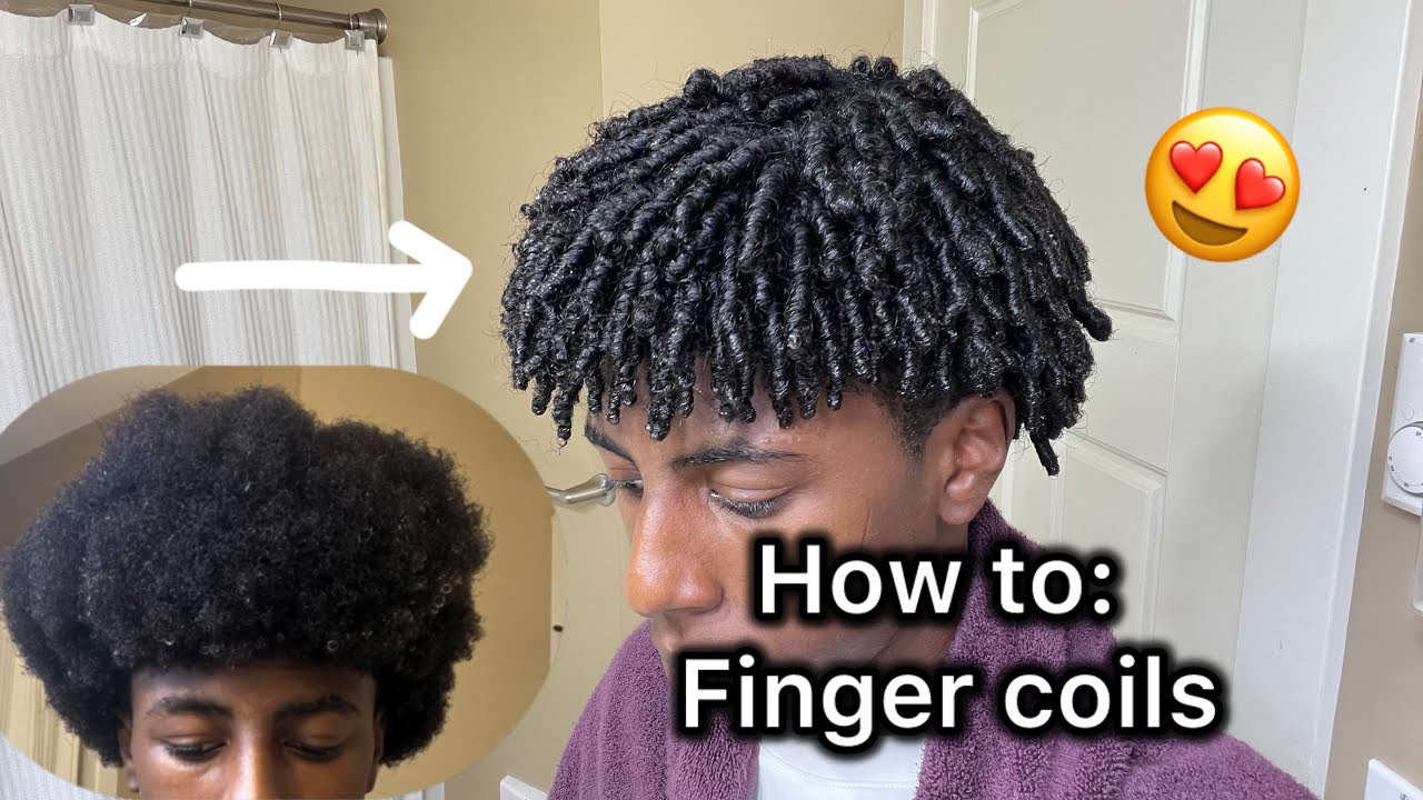 How to Get Curls with Finger Coils For Men ( ALL HAIR TYPES)