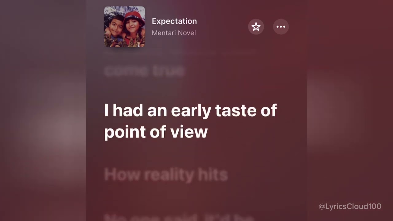 Mantari Novel - Expectation (Lyrics)