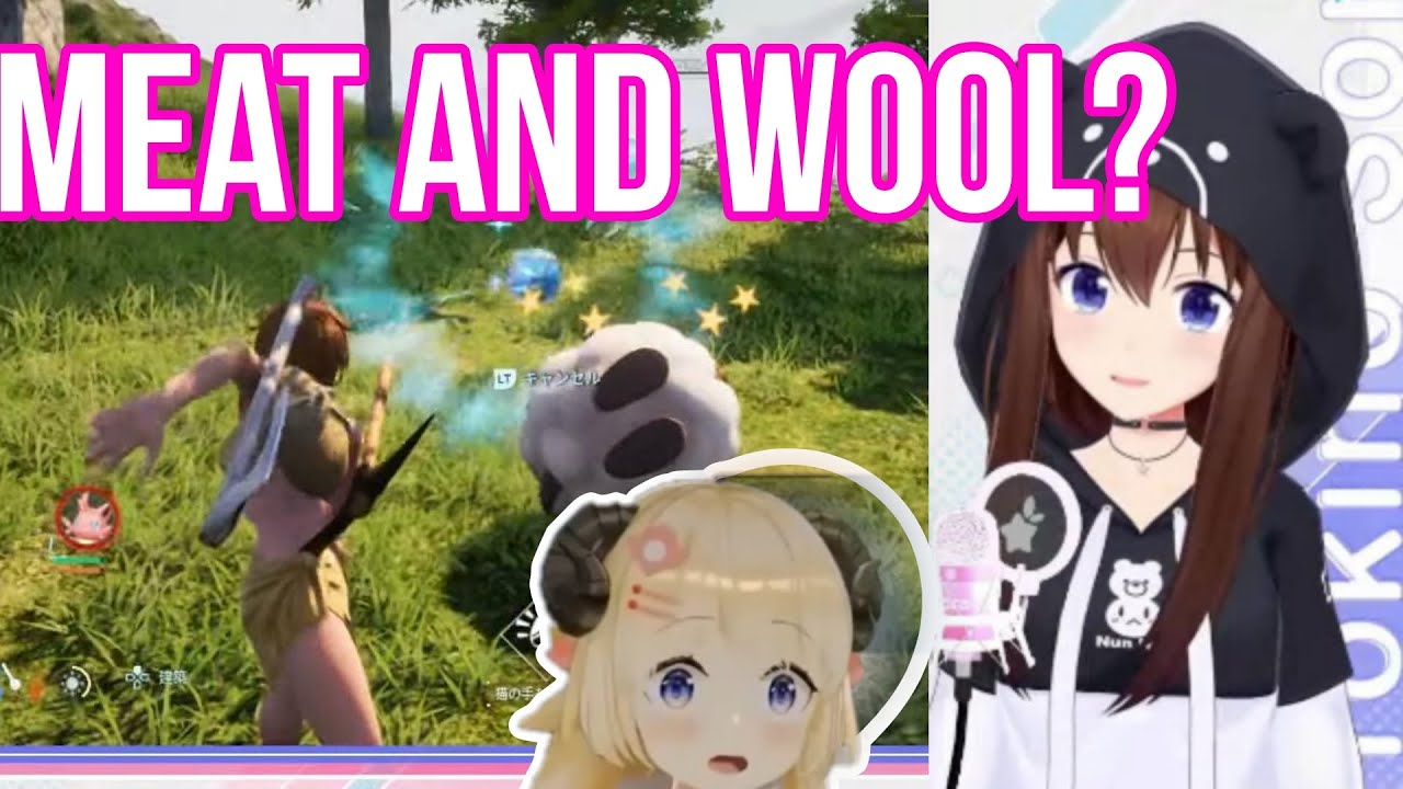 Tokino Sora Try To Catch Watame But End Up Turn Her Into Meat | Palworld  [Hololive/Sub]