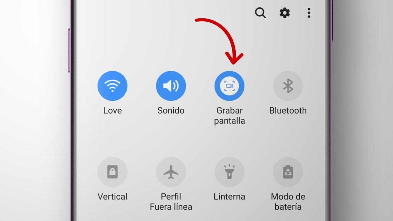 Como activar la opción Grabar pantalla en Samsung
