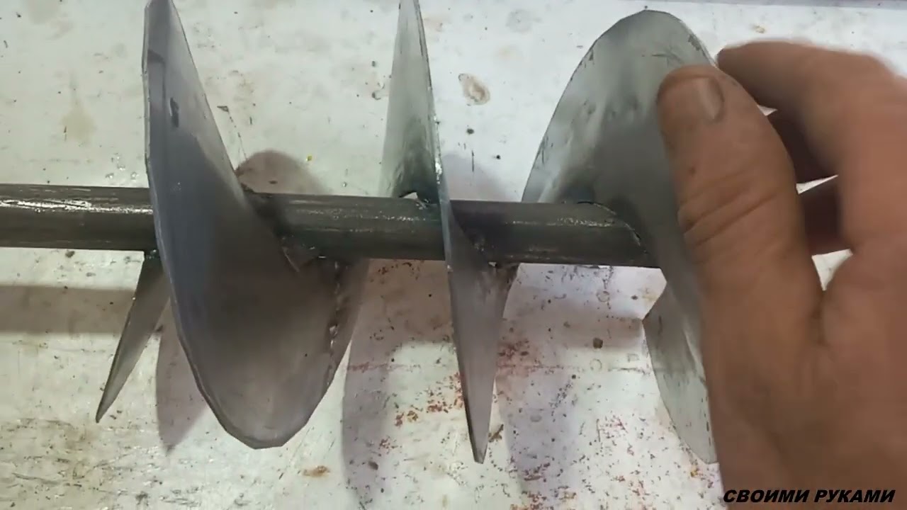 ЛОПАТА ДЛЯ КРУГЛЫХ ЯМ  шнек своими руками