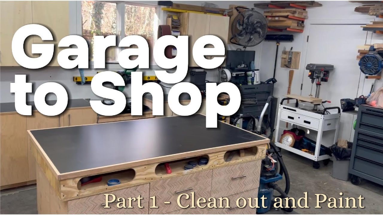 Garage to Shop:  Part 1 Clean out and Paint (Updated version of Shop Updates 2025 video)