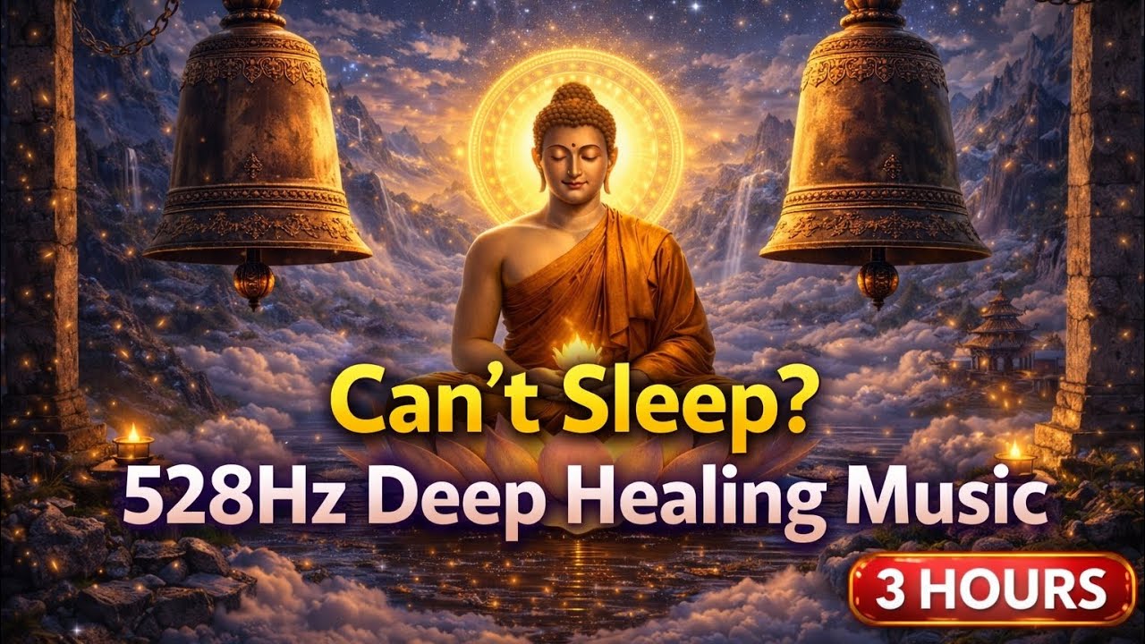 528Hz Healing Frequency – Can’t Sleep? 3 Hours Deep Calm Music for Stress, Anxiety & Peace