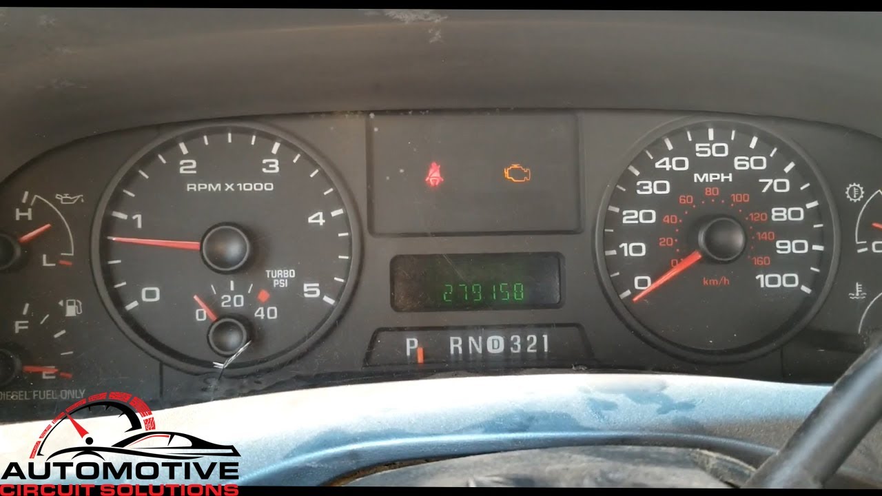 Снятие панели приборов Ford F250 Superduty F350 2005 2006 2007 для ремонта одометра