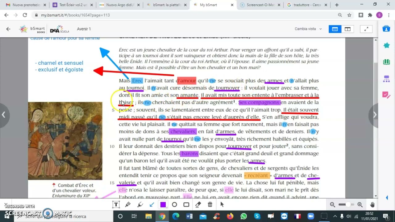 Analyse de l'extrait  Les larmes d'Enide  tir&eacute; d'Erec et Enide de Chretien de Troyes - 1&egrave;re partie