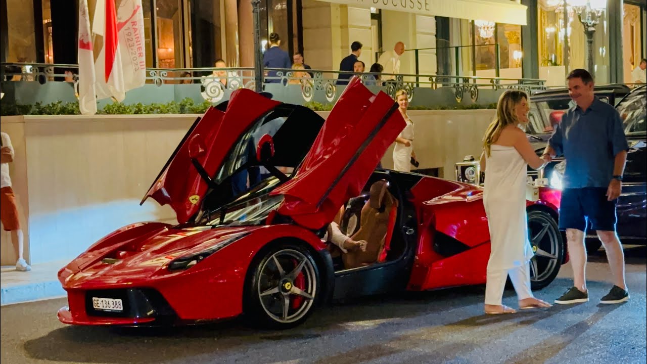 BILLIONAIRES SUMMER NIGHTLIFE MONACO 2023[10]LaFerrari, Chiron, Dallara#monaco #supercars