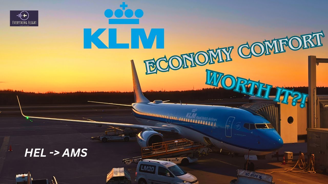 KLM ECONOMY COMFORT - WE TESTED IT! BOEING 737 HELSINKI (HEL) to AMSTERDAM (AMS).