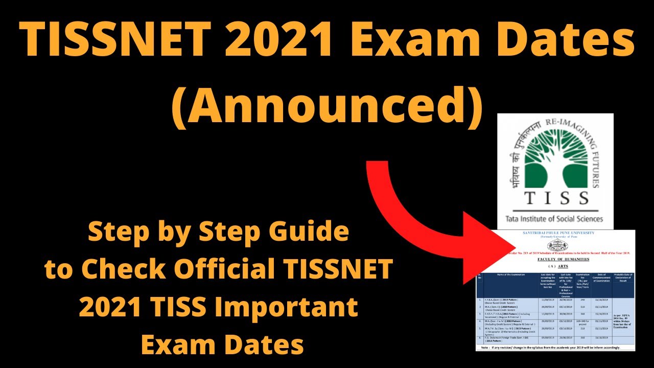 TISSNET 2021 Exam Dates (Announced) - How to Check Official TISSNET 2021 TISS Important Exam Dates