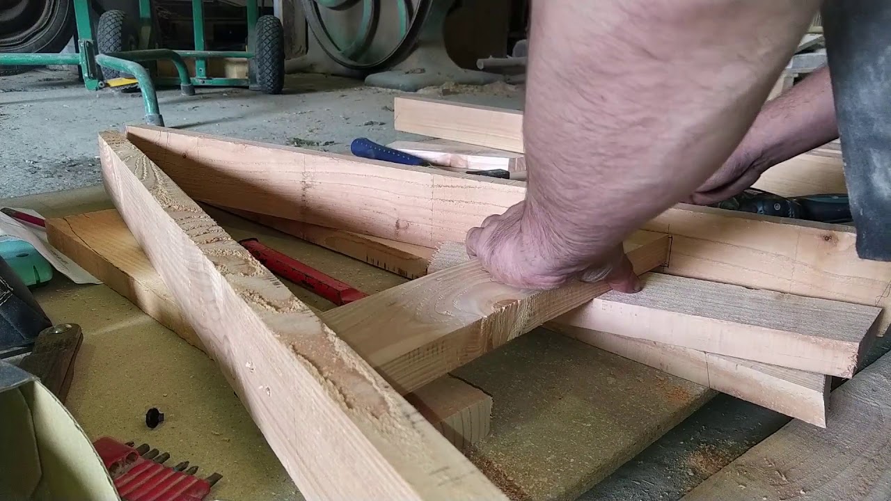 Tréteau 07: assemblage d'un pied + déjoutement