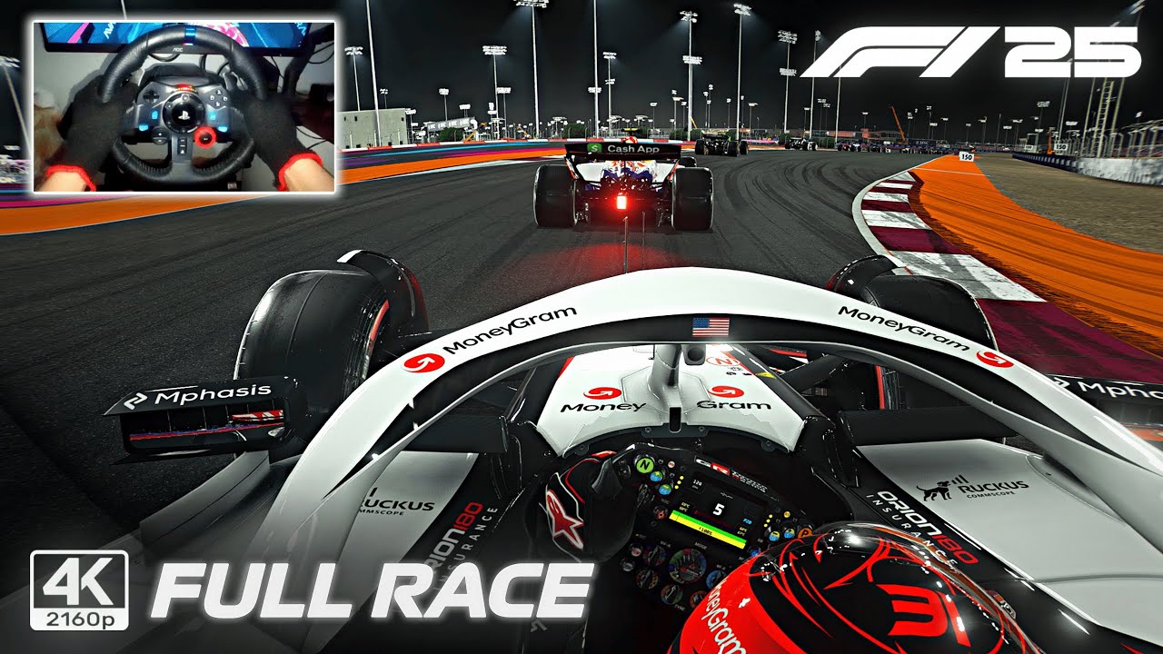 F1 25 Ultra Realistic Gameplay by Esteban Ocon – Full Race 2025 Qatar GP | G29 Steering Wheel