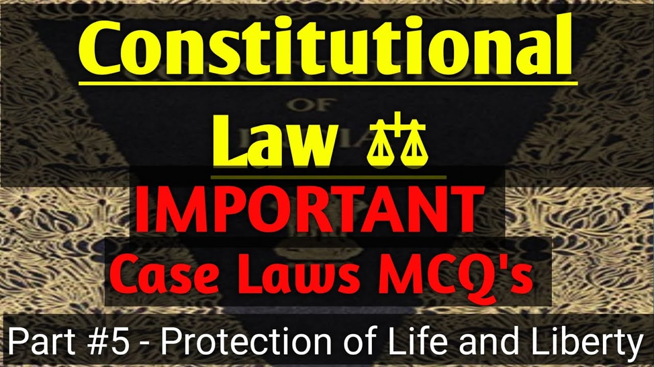 Constitution of India #5 || Case Laws MCQ's|| From Previous Year Question Papers || MAYANK LAWHOLIC