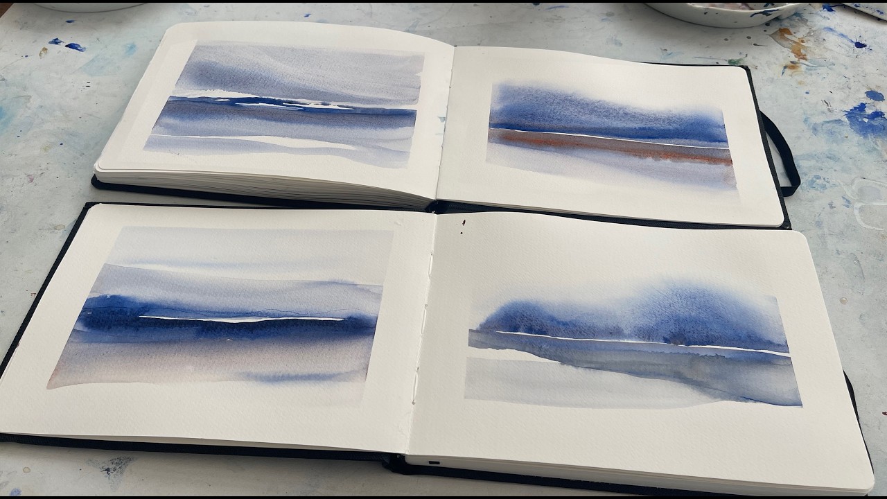 Semi Abstract Watercolour Landscapes | Relaxing Painting Session