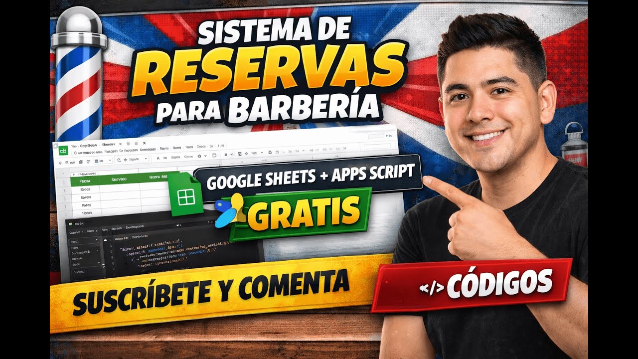 Crea un Sistema de Reservas para Barbería con Google Sheets + Apps Script (GRATIS) Desde Cero.