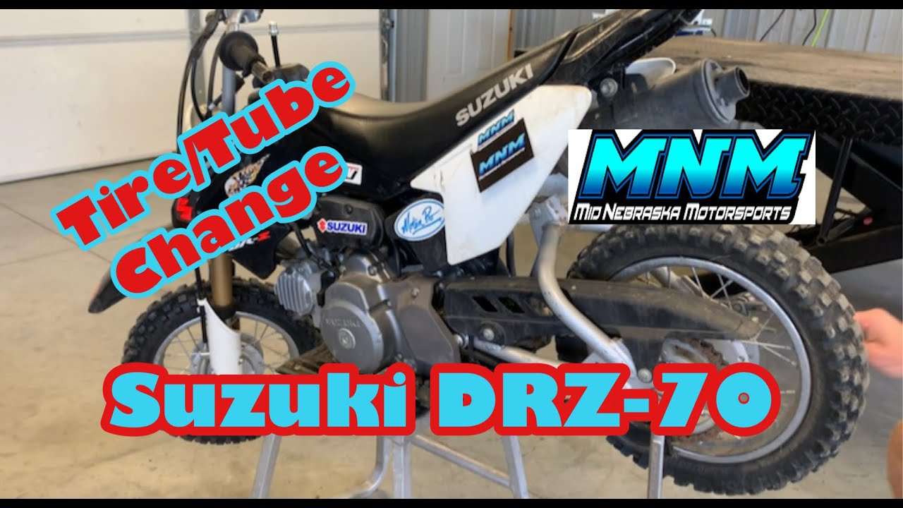 Suzuki DRZ-70 - How to Remove / Replace / Repair a Rear Inner Tube / Tire DRz70