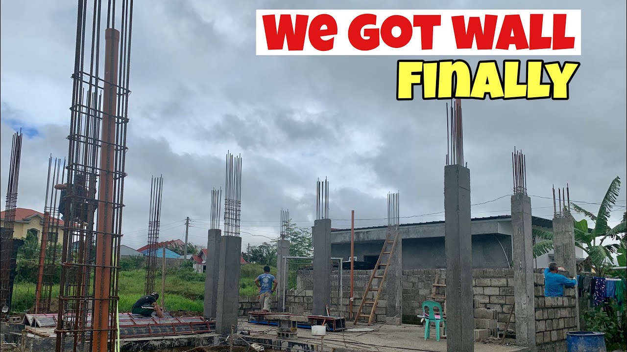HOUSE BUILDING IN THE PHILIPPINES - EPISODE 30: WE GOT A WALL