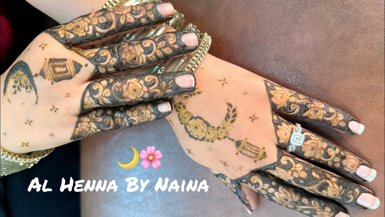 Moon themed Eid henna | TUTORIAL 