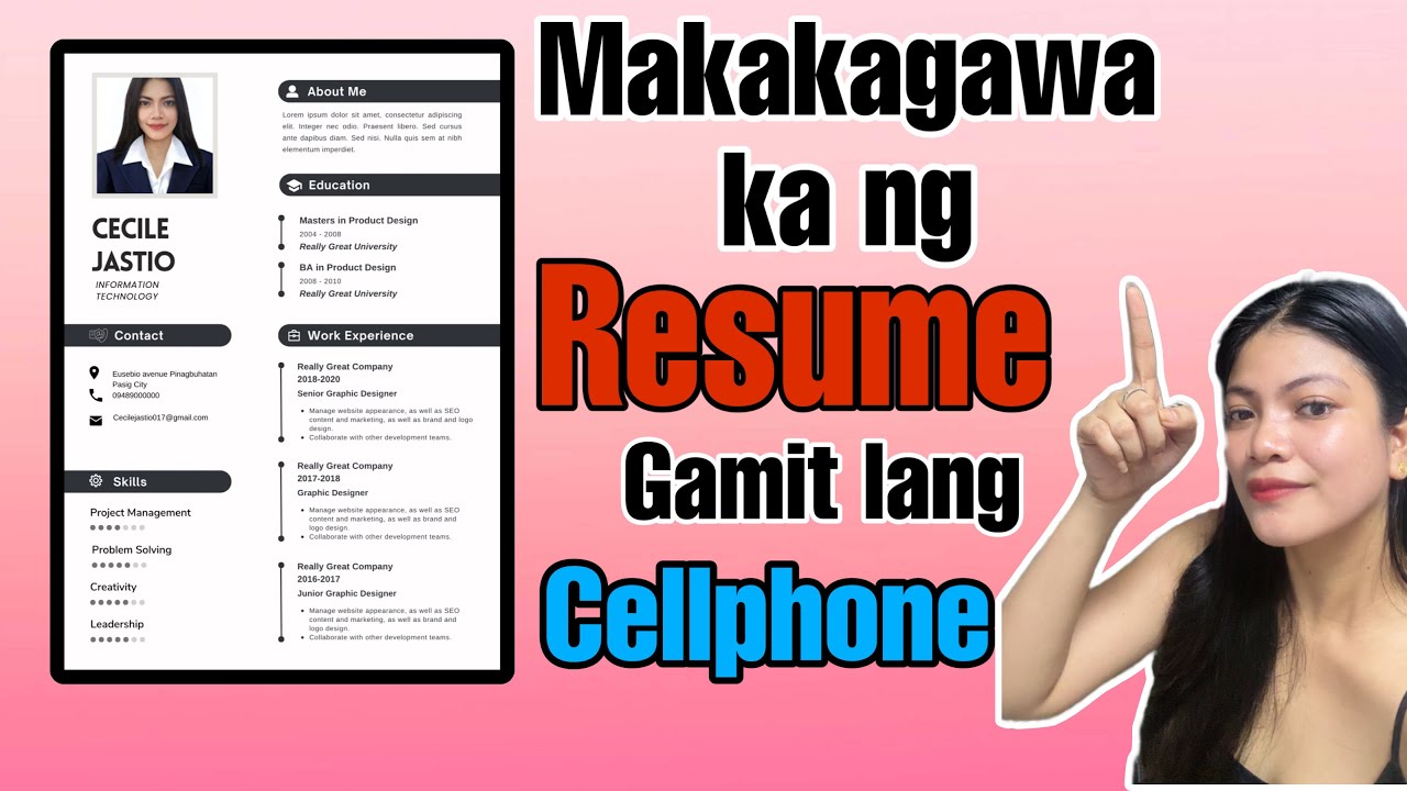 Paano gumawa ng RESUME gamit ang cellphone
