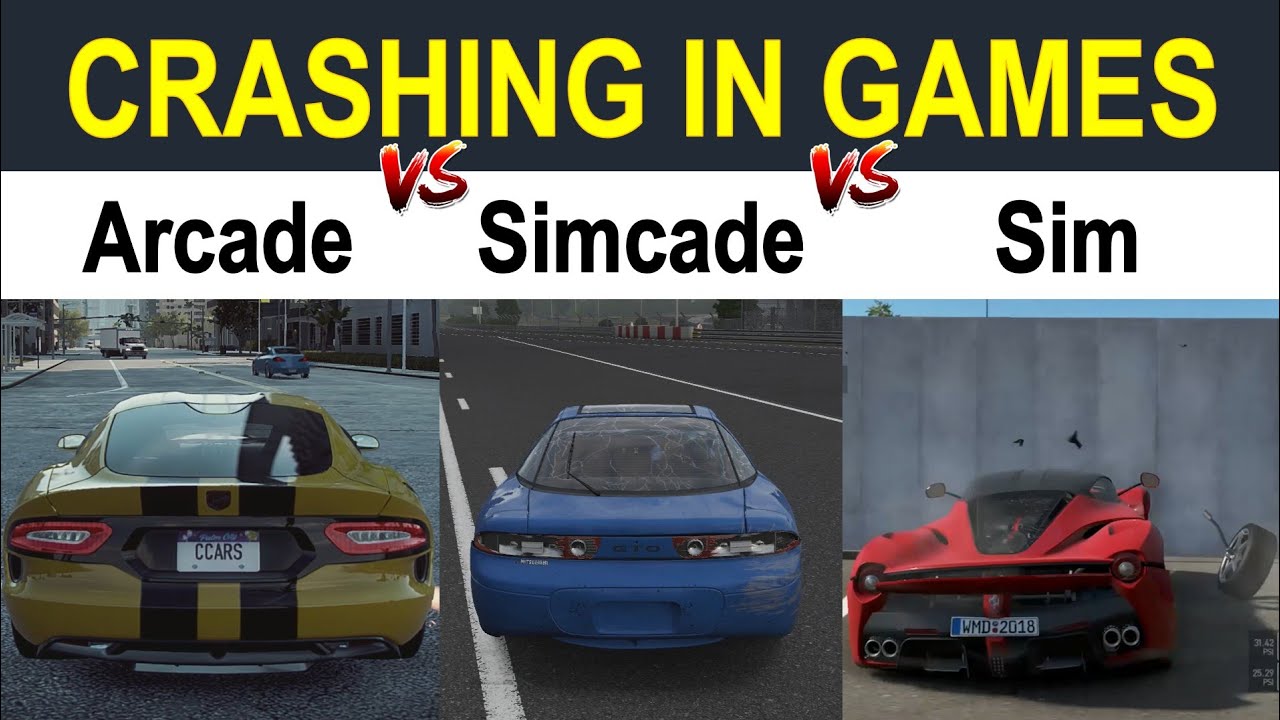 Crashing In An Arcade vs. Simcade vs. Simulator Racing Game l NFS Heat vs. FM7 vs. Project Cars 2