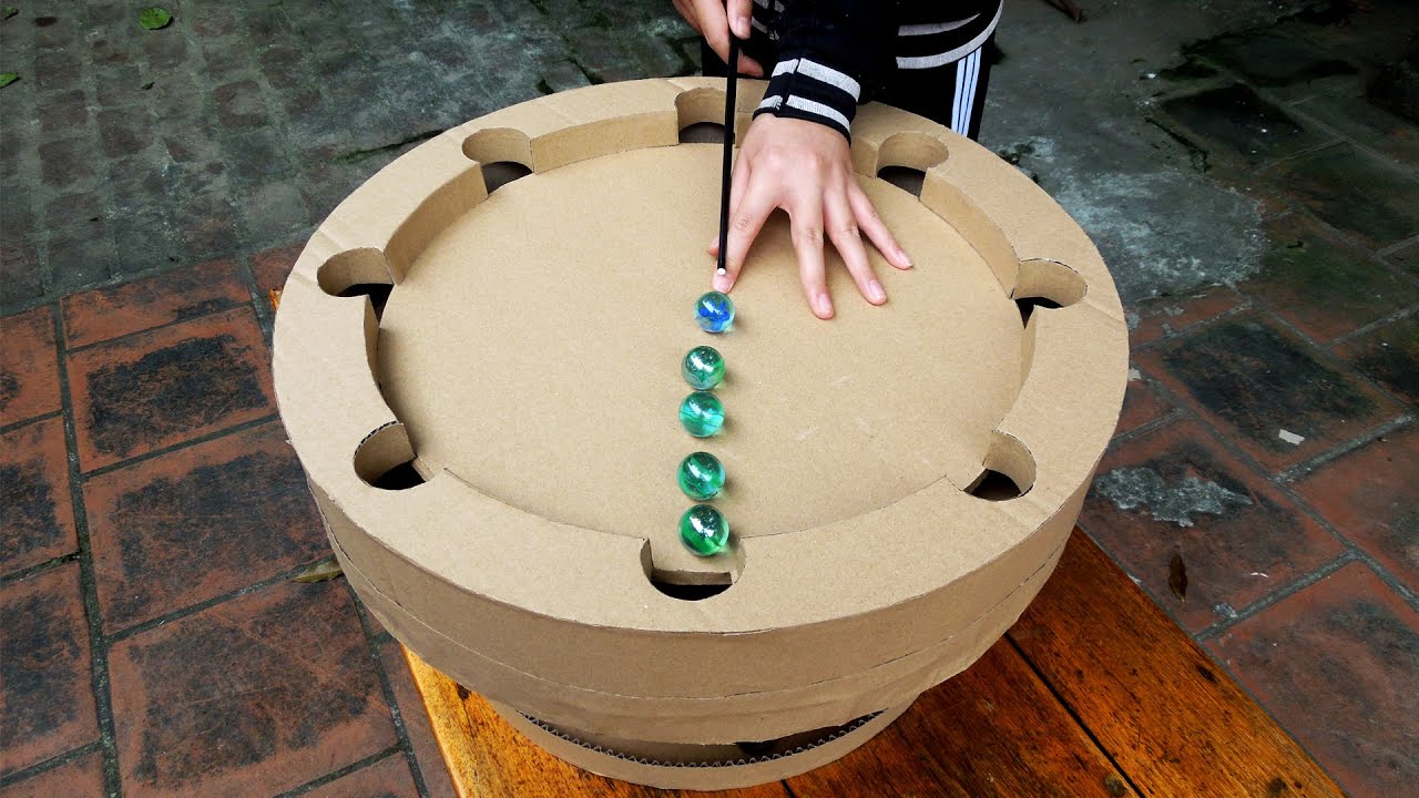 How To Make A Loop Circle Billiard Table Out of Cardboard