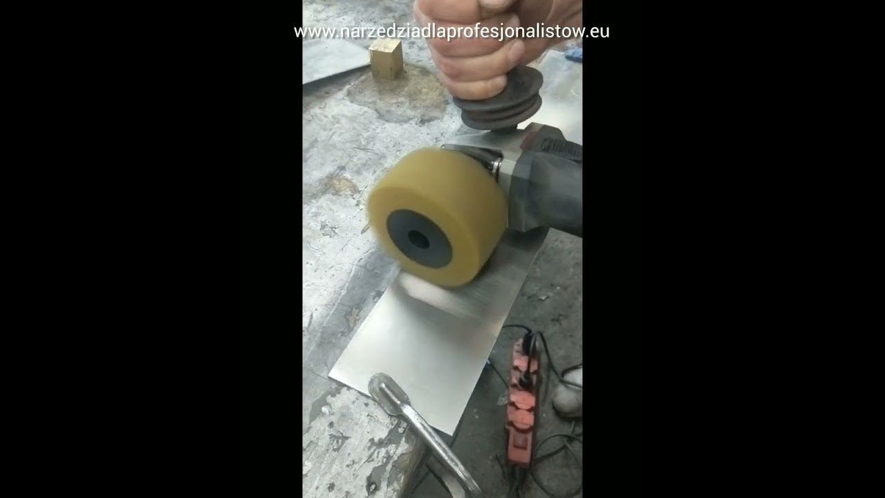 Satynowanie szlifierką kątową bez efektu odcięcia.