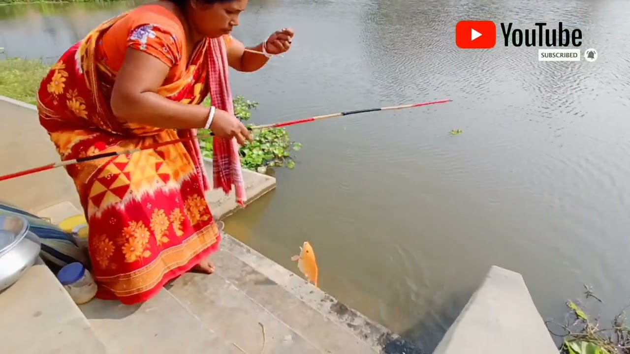 New Fishing videos // Fishing in pond with fishing rods // PM Desi Fishing