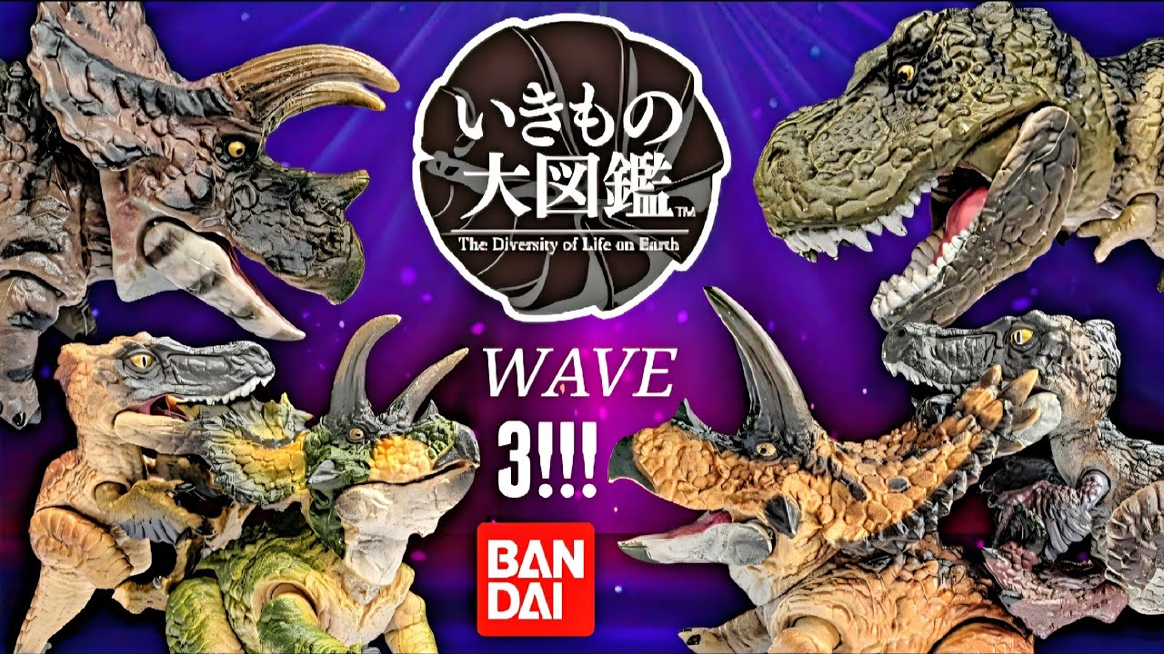 Потрясающие шарнирные мини-динозавры от Bandai, 3-я волна! Обзор!!! Разнообразие жизни! Велоцирап...