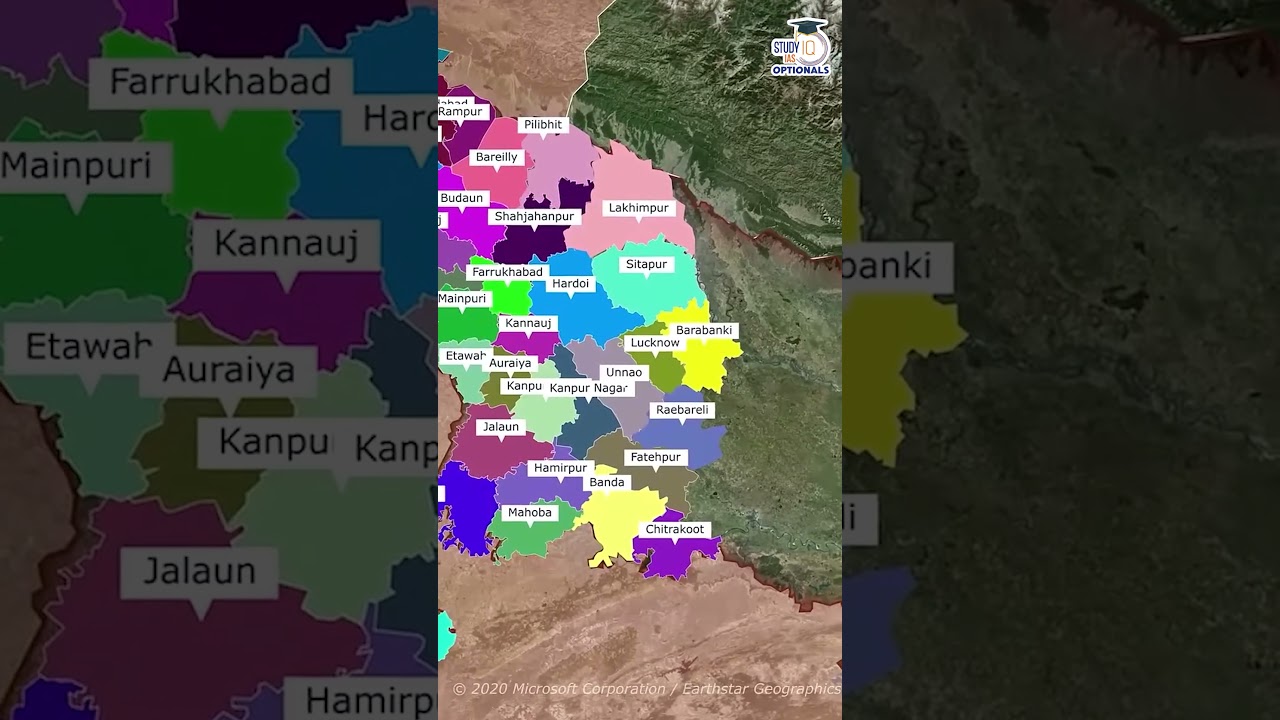 75 Districts of Uttar Pradesh #shortvideo #upsc #iasexam #geographyoptional