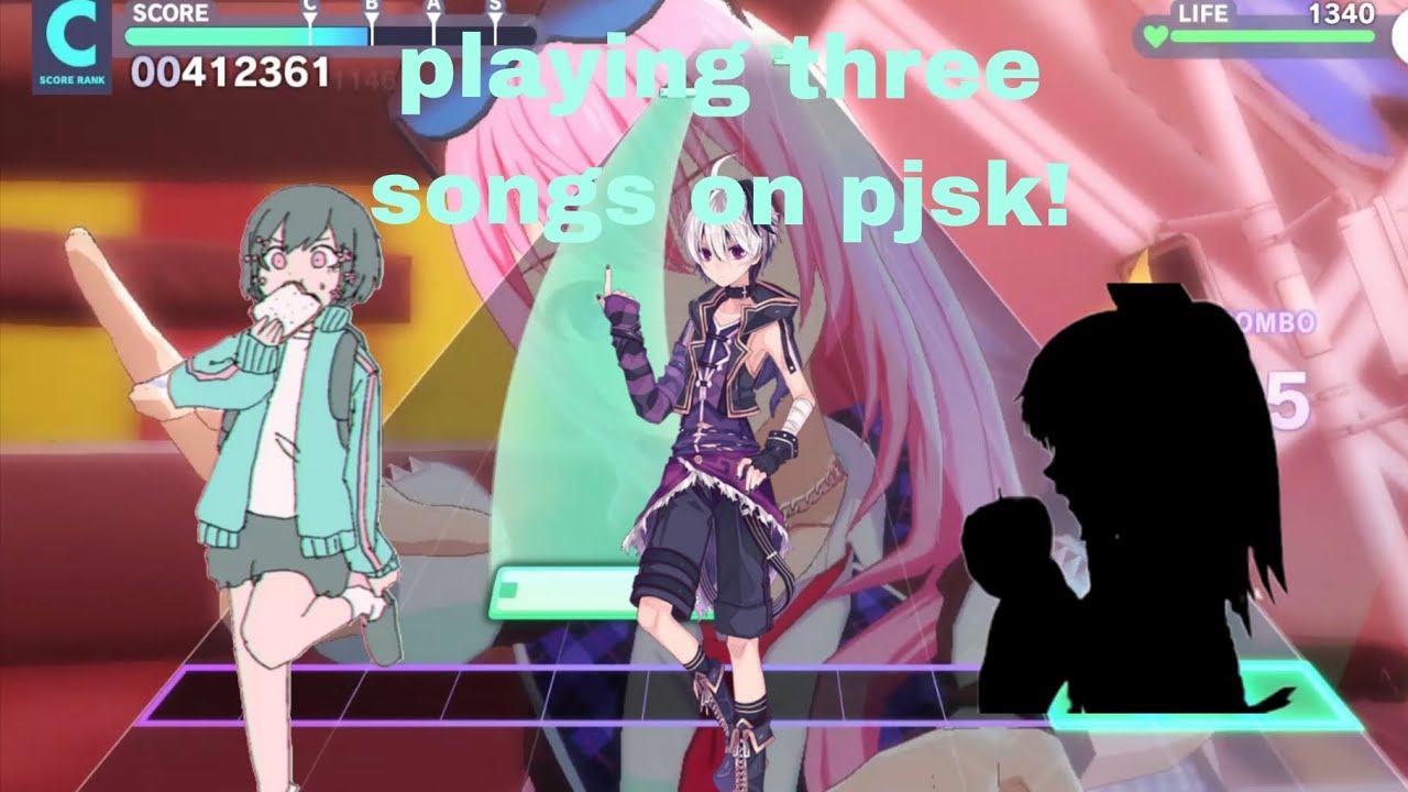 Playing three songs on pjsk!! (*ゝω･*)