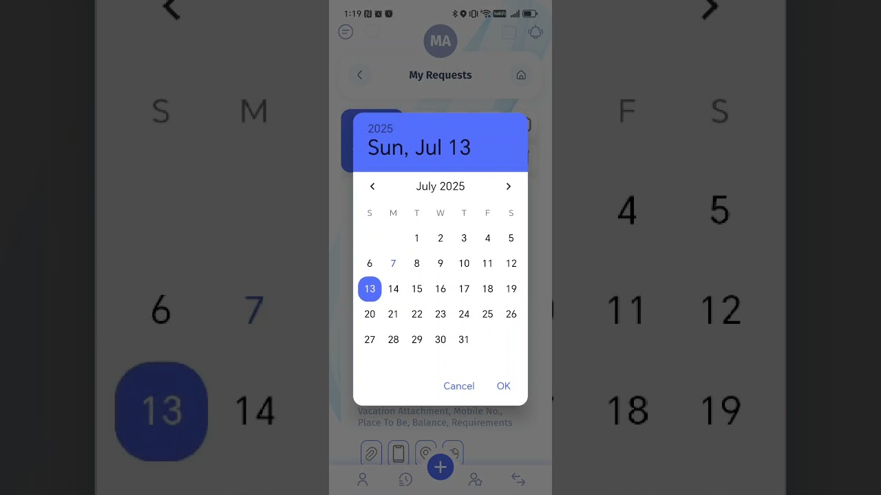 How to request vacation using MenaMe Plus App #MenaMe #vacation
