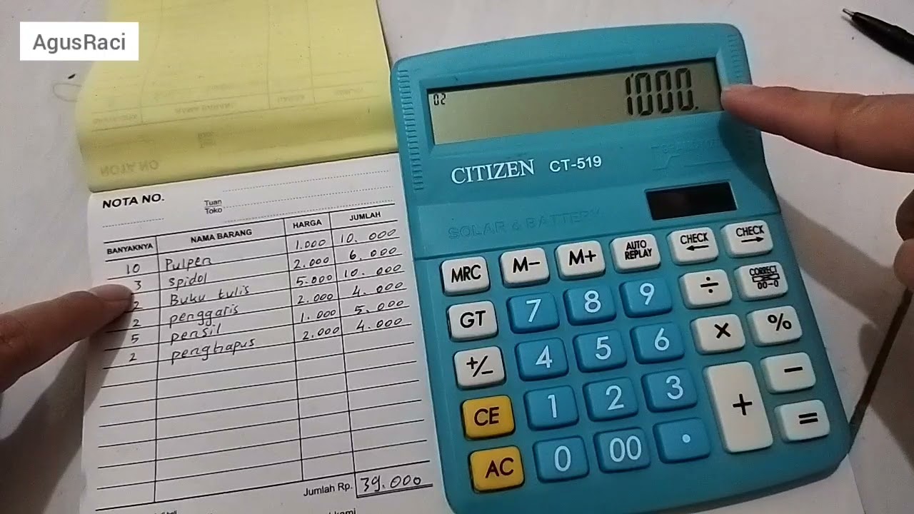 Fungsi Tombol M+ M- MRC pada KALKULATOR