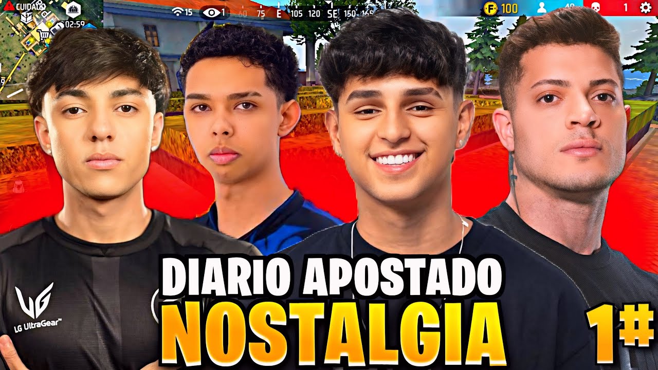 NOSTALGIA!! 2 DIÁRIOS APOSTADOS! MANOMAX TRETOU COM PELEZIN? Ft. NOBRU E CEROL! REACT FREE FIRE