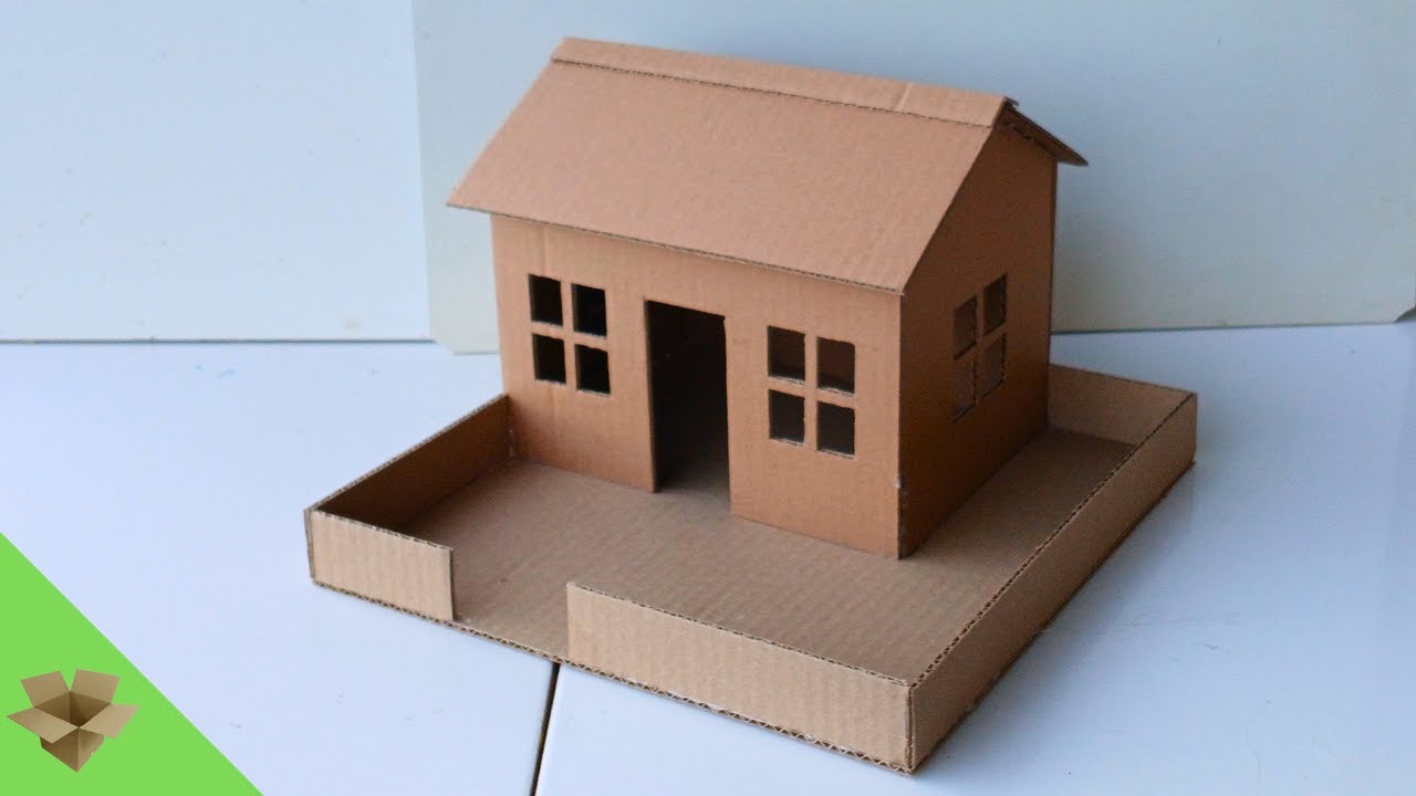 CASINHA De PAPELÃO HÍPER FÁCIL de Fazer | Como fazer Casinha de Papelão