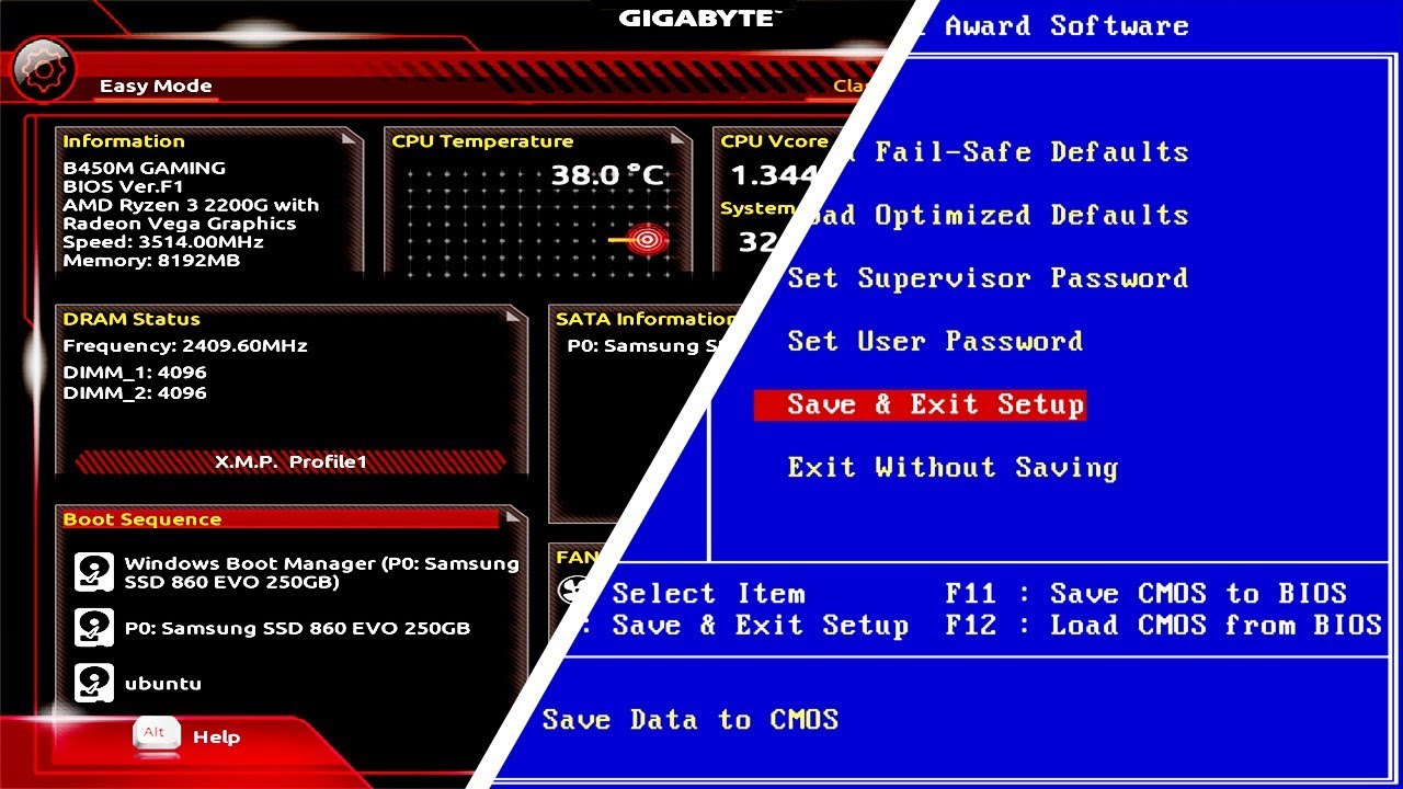 PC BIOS Settings