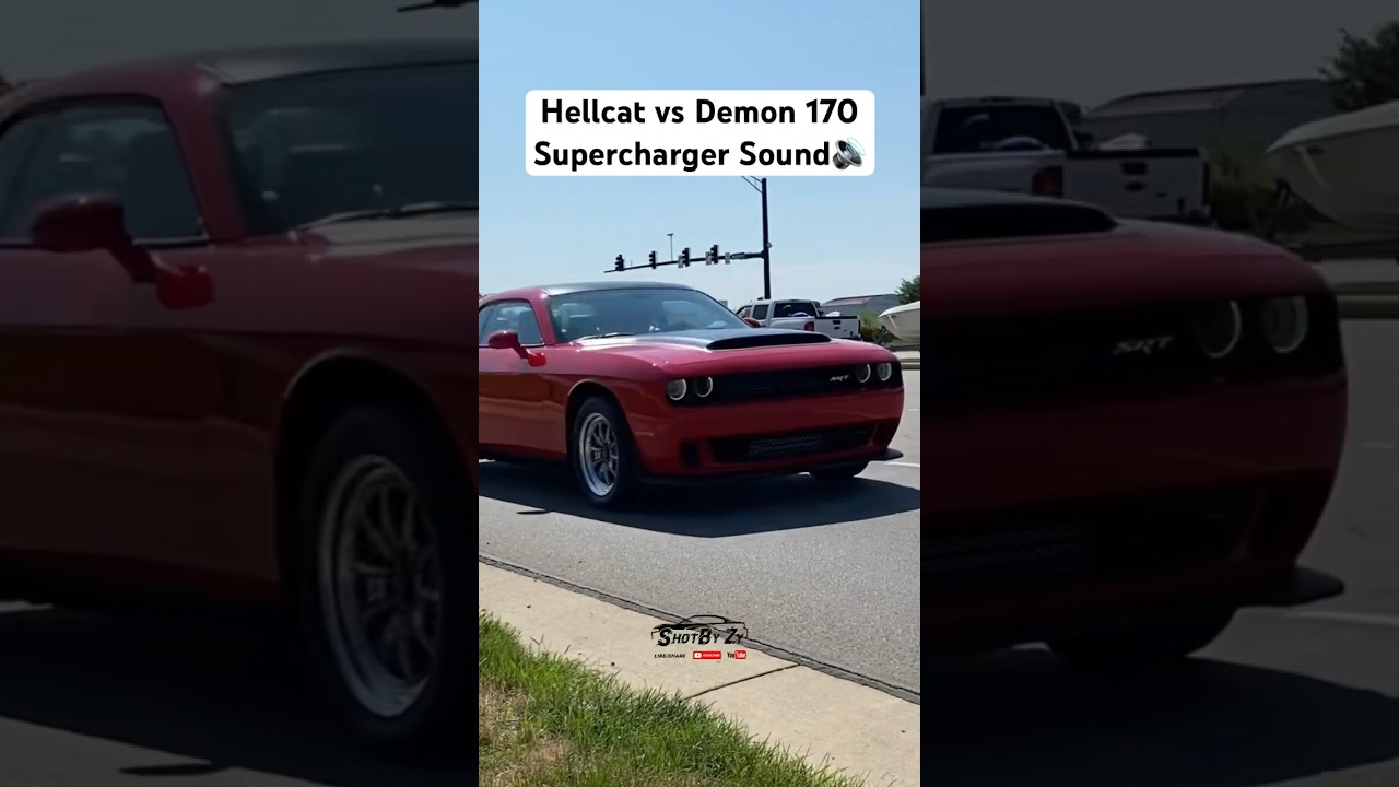 Hellcat vs Demon 170 Supercharger Sound!