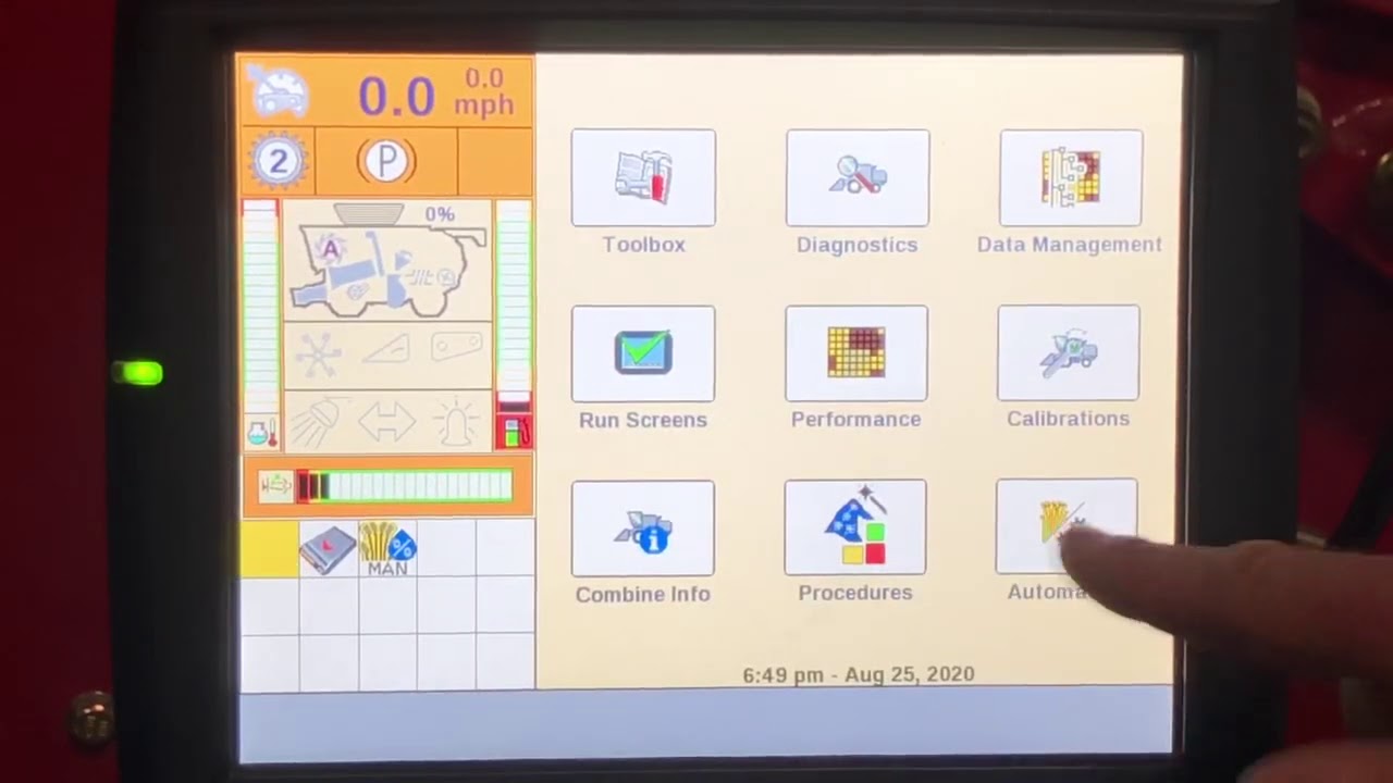AFS Harvest Command Automation Setup Menus